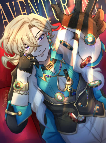 Honkai Star Rail Aventurine Illustration