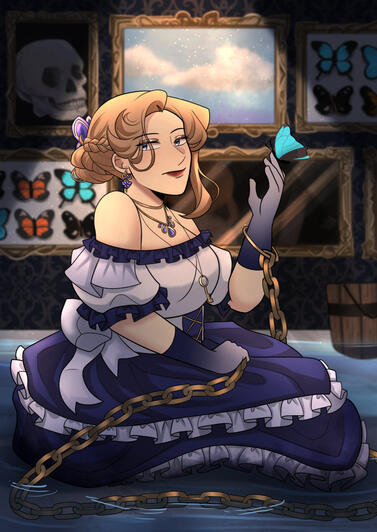 SENTER Saki Character Concept Original Illustration