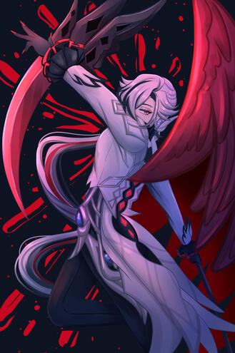 Genshin Impact Arlecchino Illustration